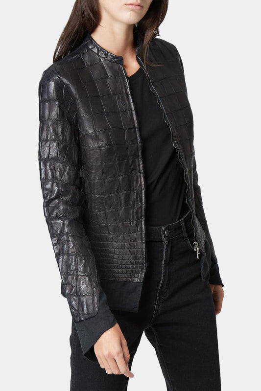 Isaac Sellam Black Alligator jacket