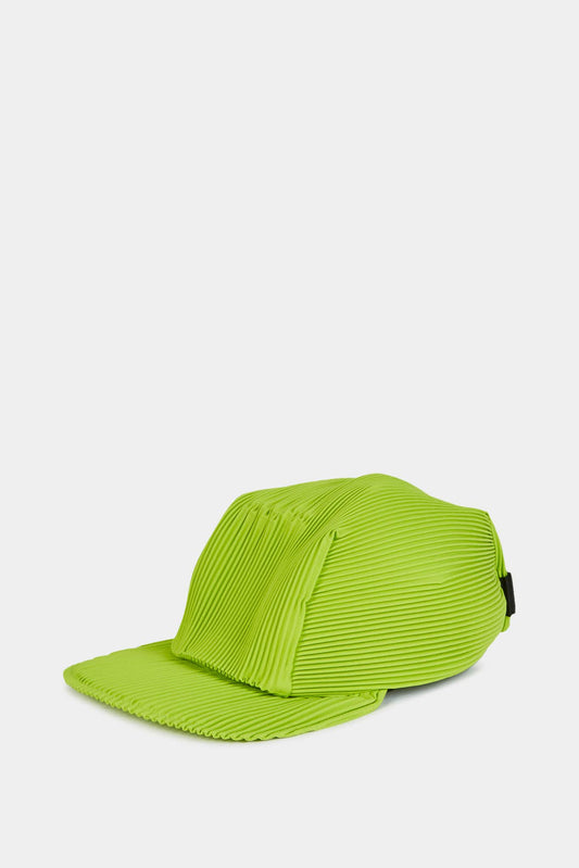 Issey Miyake Flashy green pleated cap