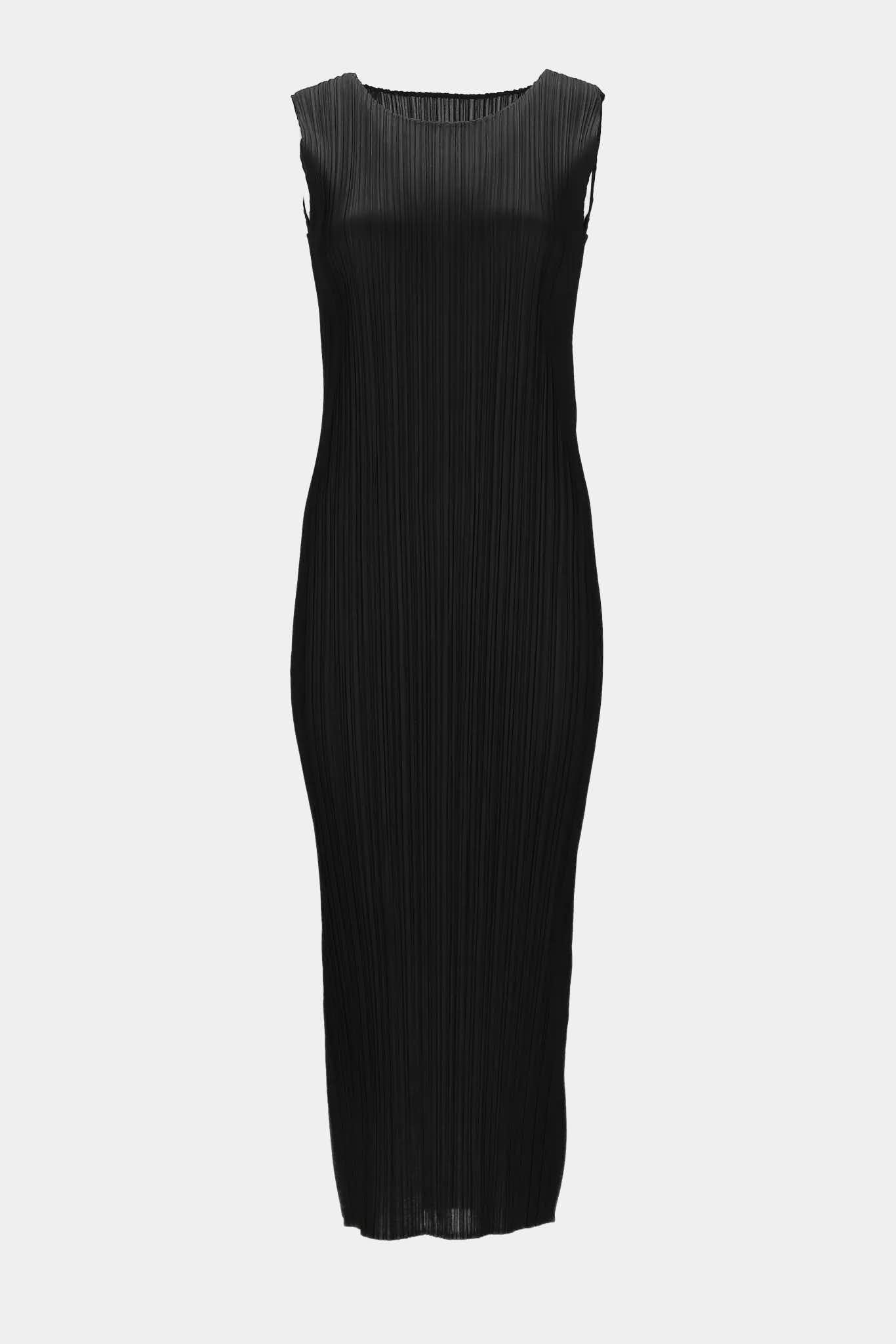 Issey Miyake Pleats Please Long Black Dress