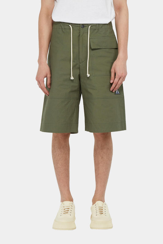 Khaki cotton bermuda shorts
