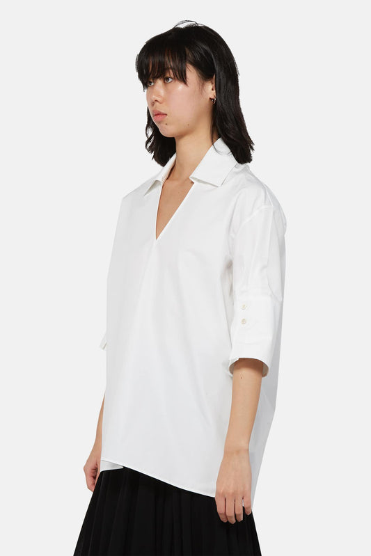 Jil Sander Blouse en coton blanc - LECLAIREUR