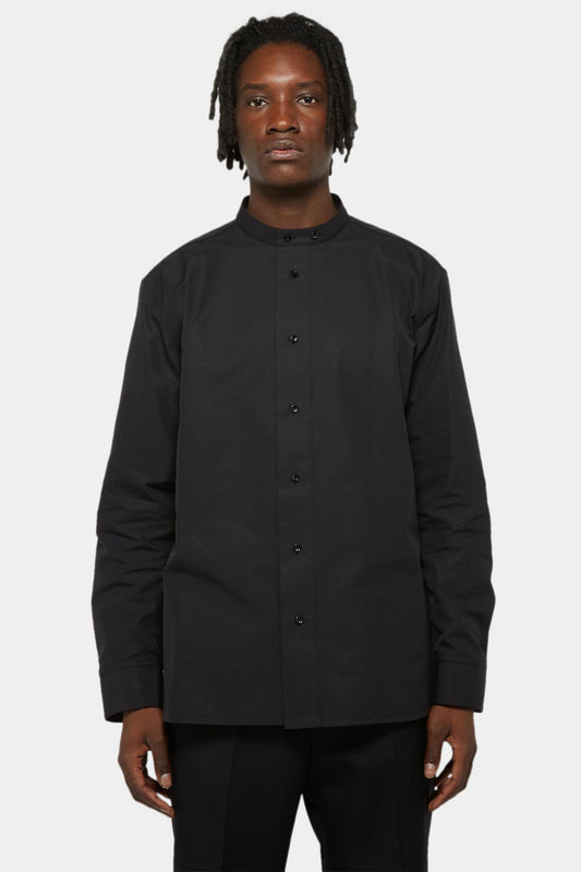 Jil Sander Black shirt with mao collar