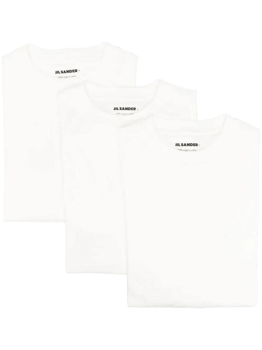 Jil Sander Set of 3 T-shirts with logo patch