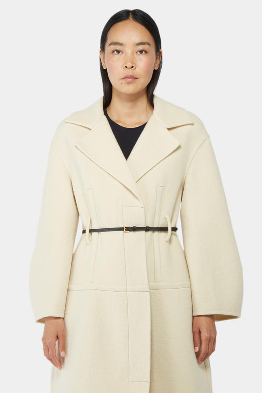 Manteau en cuir à tirette oversize - Prêt-à-porter de luxe, Femme 1ABDU9