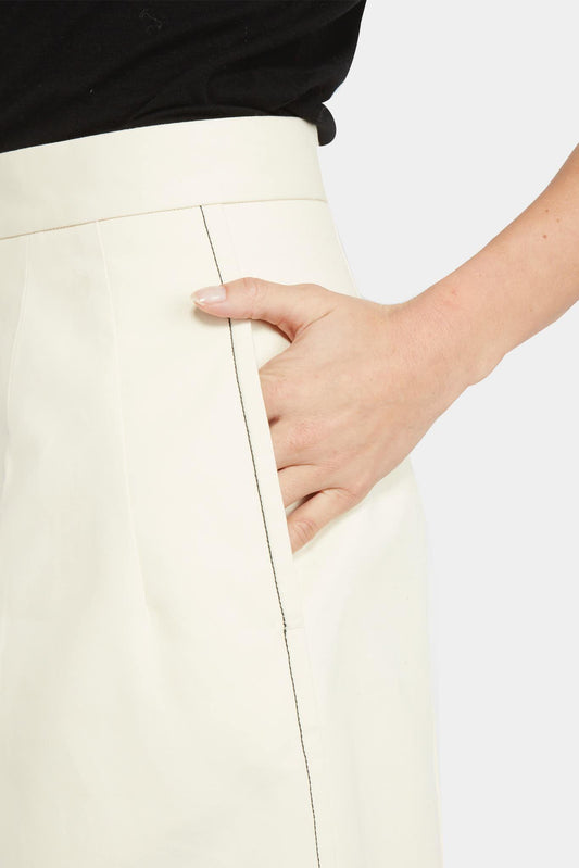 Jil Sander Pantalon large en coton beige - LECLAIREUR
