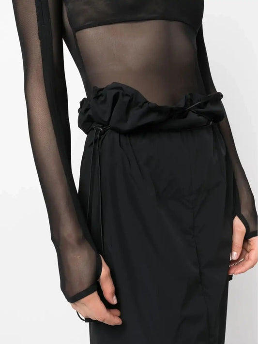 Johanna Parv Mid-length skirt with draped design