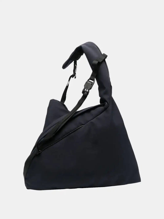 Johanna Parv Asymmetric bag in navy blue fabric