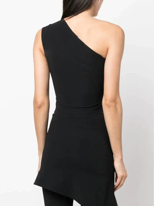 Johanna Parv Top asymétrique noir - LECLAIREUR