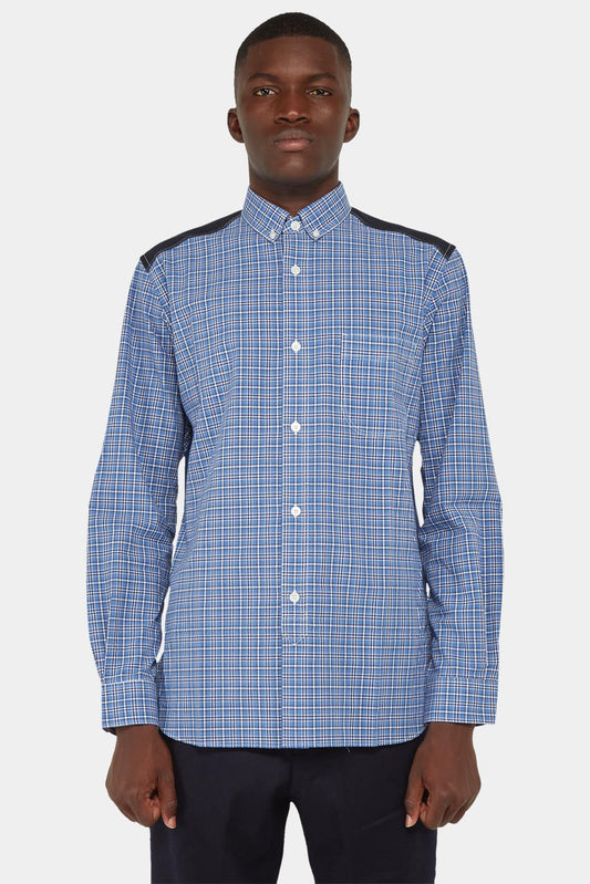 Blue shirt with contrasting print on the back