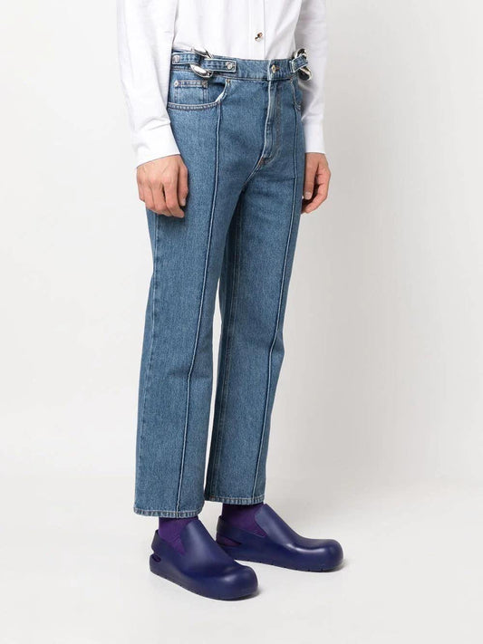 J.W Anderson Blue cotton chain link jeans