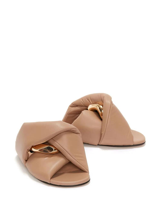 J.W ANDERSON MULES IN CAMEL CAMEL TO RETURN OF TORSADED