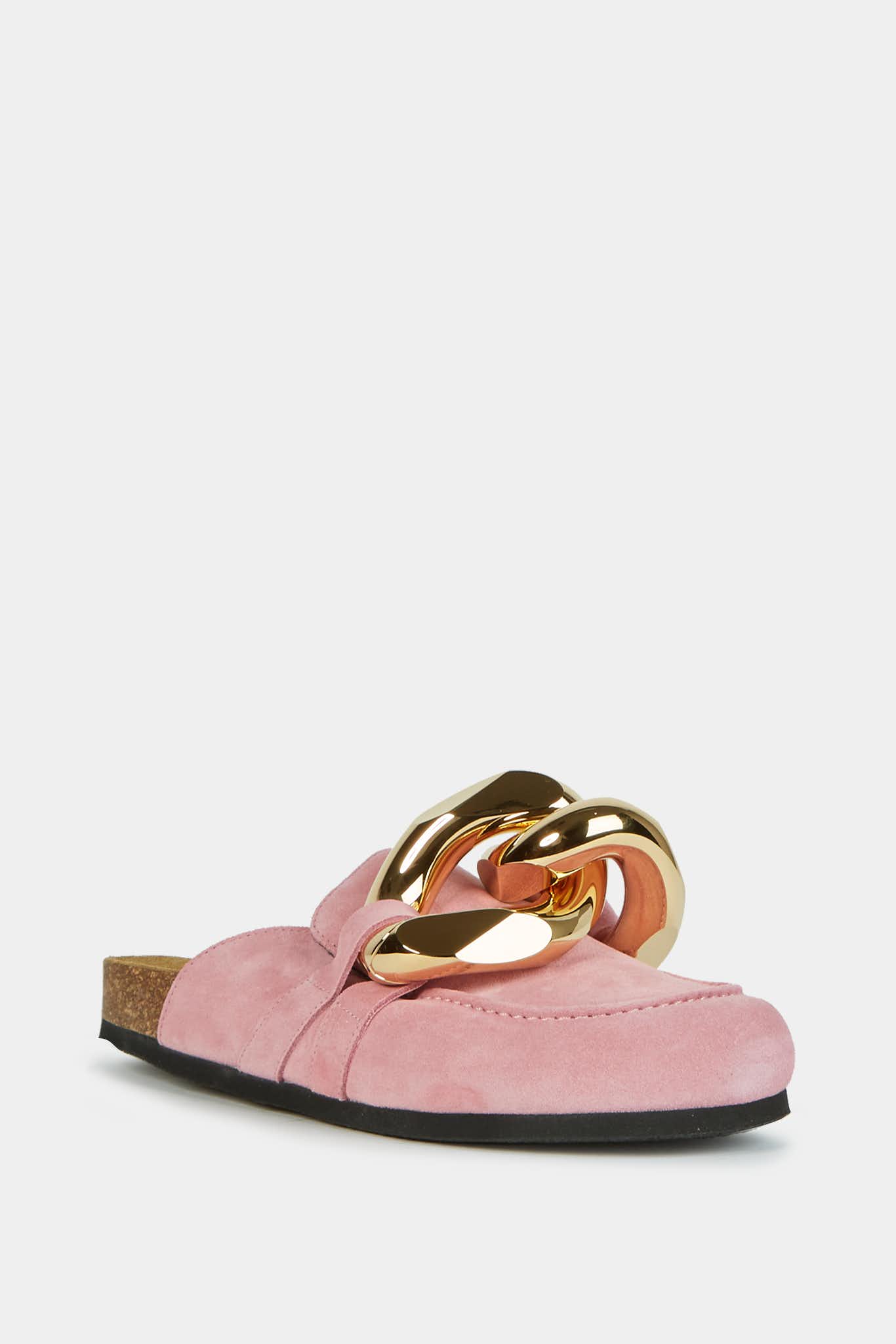JW Anderson Pink Suede Loafer Mules