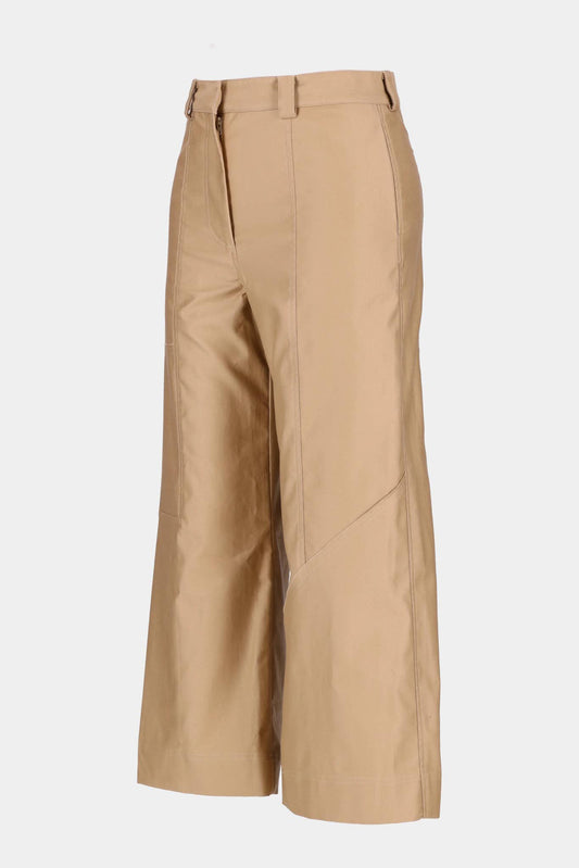 J.W Anderson Beige cropped pants with tone-on-tone stitching