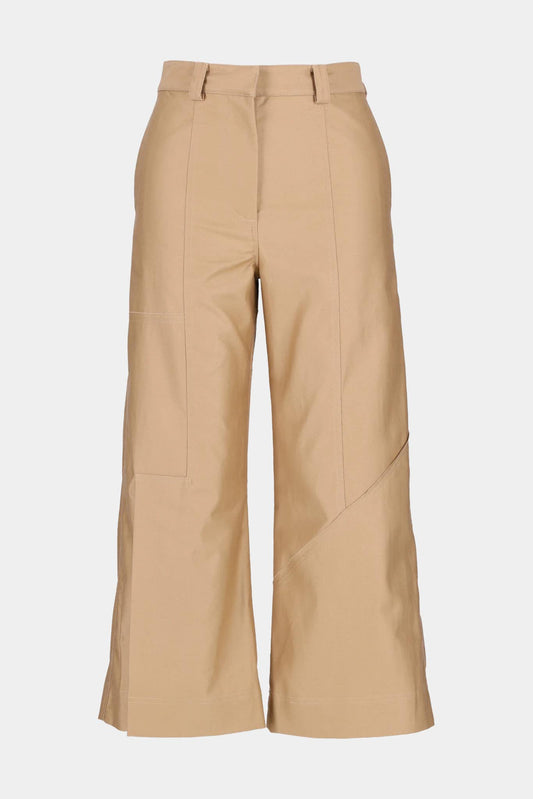 J.W Anderson Beige cropped pants with tone-on-tone stitching