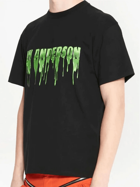J.W Anderson "SLIME" logo T-shirt in black cotton