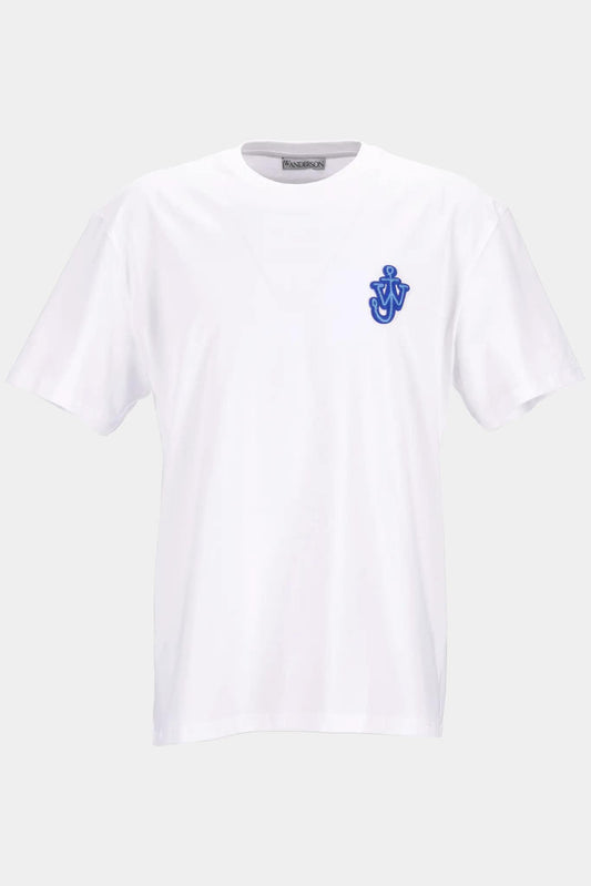 J.W Anderson White cotton T-shirt with "ANCHOR" logo