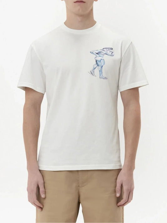 J.W Anderson "POL PLACED" T-shirt in off-white cotton