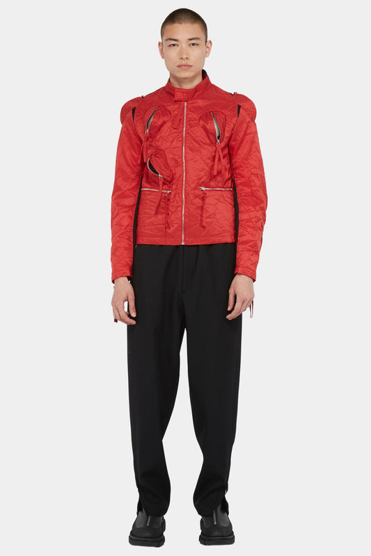 Red Airbag recycled fabric bomber
