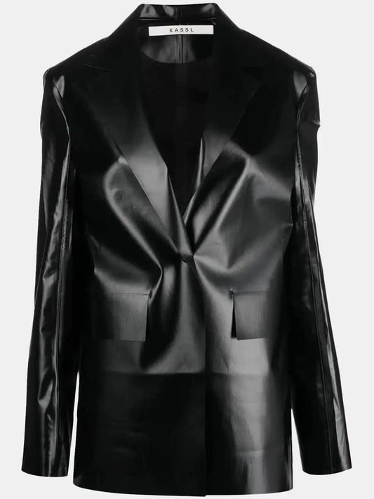 KASSL Editions Button-down blazer with shiny effect