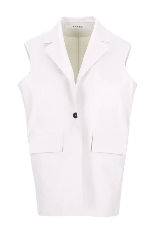 KASSL Editions Sleeveless blazer with notched lapel collar