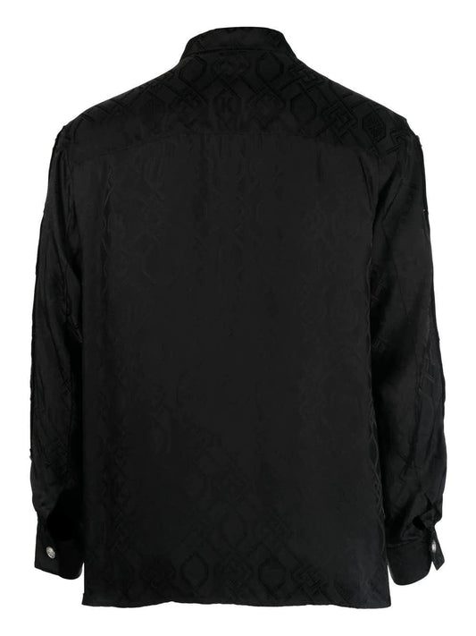 Koché Black jacquard print shirt