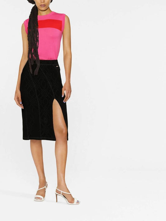 Koché Black skirt with side slit