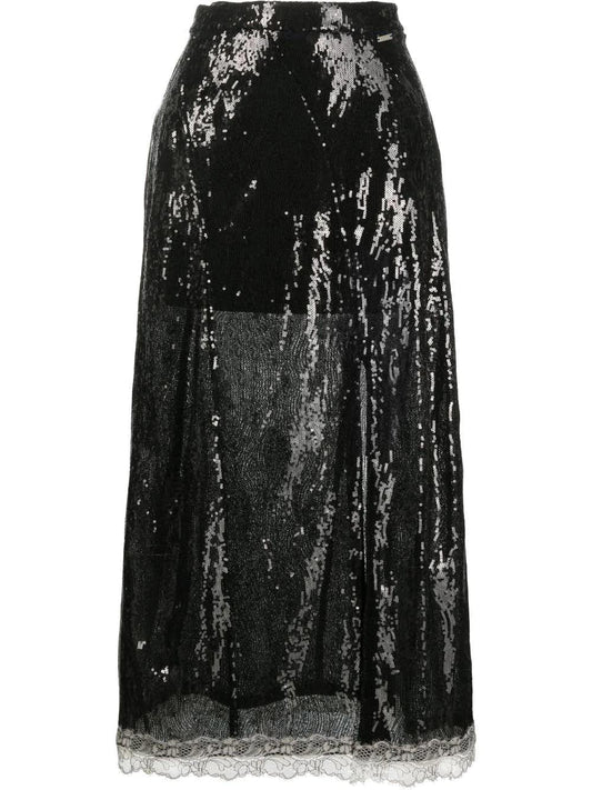 Koché Black skirt with sequins