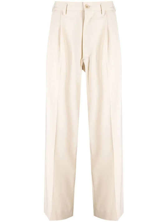 Koché Off-white silk blend dress pants