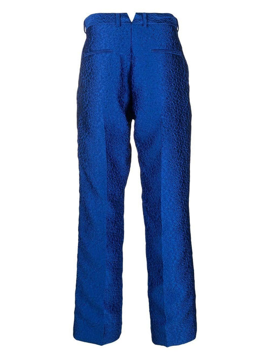 Koché Blue jacquard knit pants