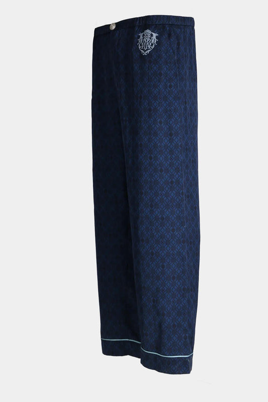 Koché Blue pajama pants with embroidered logo