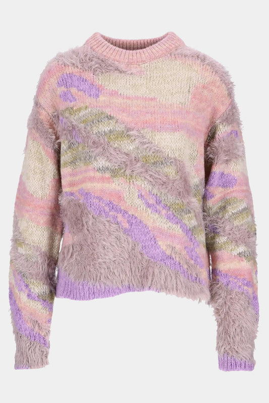 Koché Multicolored wool blend sweater with intarsia print