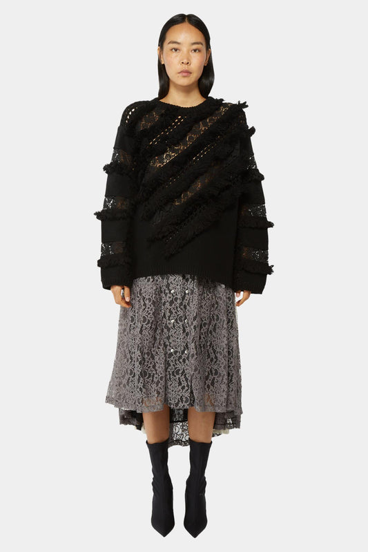 Koché Pull noir en maille ajourée - LECLAIREUR