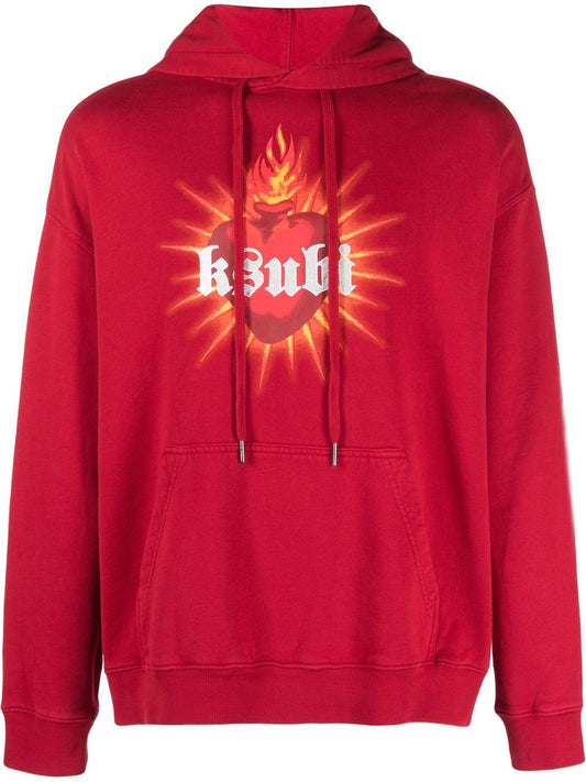 Ksubi Hoodie "Woven heart" with printed logo