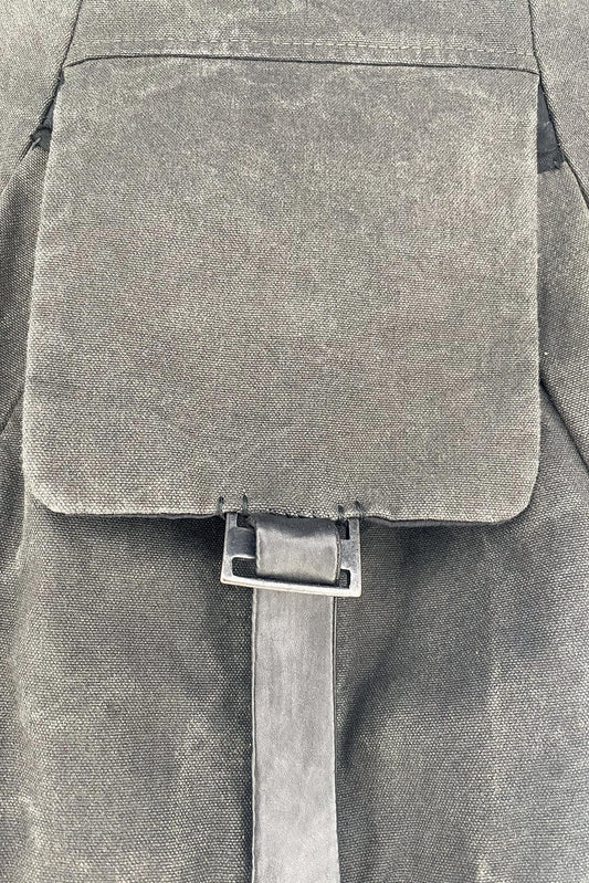 Layer-0 Blouson sac à dos en toile de coton gris - LECLAIREUR