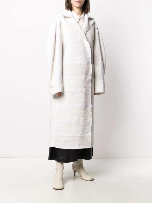 Litkovskaya Manteau oversize en coton blanc - LECLAIREUR