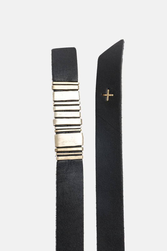 M.A. Black Cow leather belt