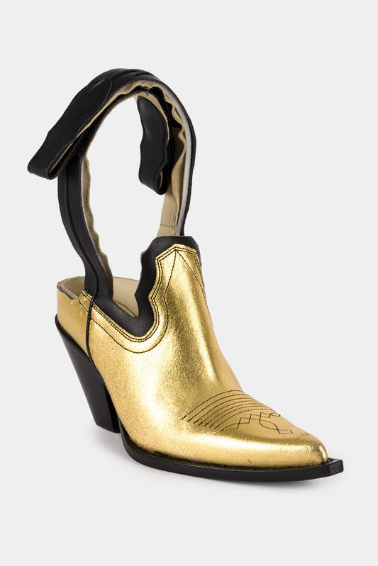 Maison Margiela Gold leather ankle boots