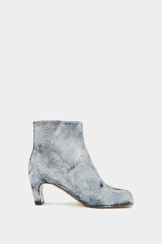 Tabi boots in snake skin effect leather