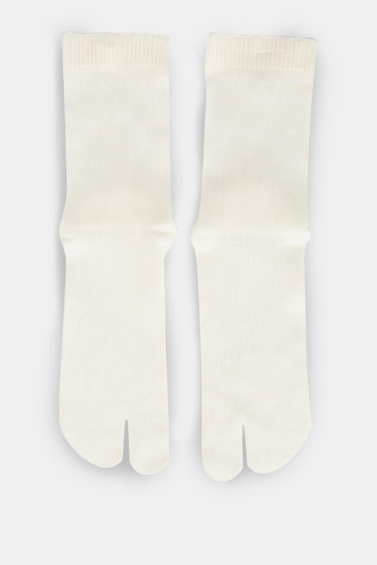Maison Margiela Socks "Tabi" in white mixed cotton
