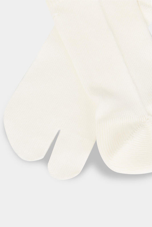 Maison Margiela Socks "Tabi" in white mixed cotton