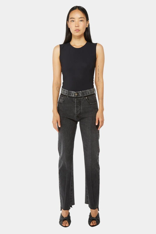 Maison Margiela Jean droit gris foncé "Spliced" - LECLAIREUR