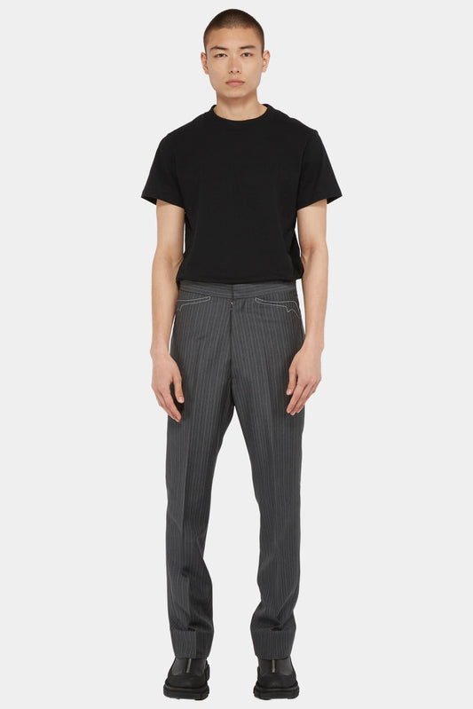 Maison Margiela Pantalon habillé gris à rayures - LECLAIREUR