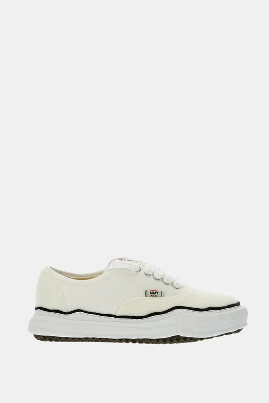 Maison Mihara Yasuhiro "Baker" low-top sneakers in white cotton canvas