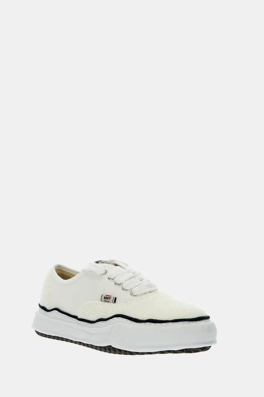 Maison Mihara Yasuhiro "Baker" low-top sneakers in white cotton canvas