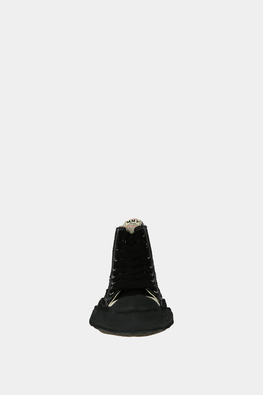 Maison Mihara Yasuhiro Baskets hautes "Hank" en coton noir - LECLAIREUR