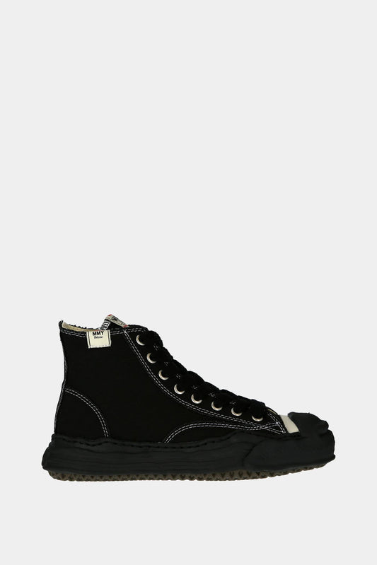 Maison Mihara Yasuhiro "Hank" black cotton high top sneakers