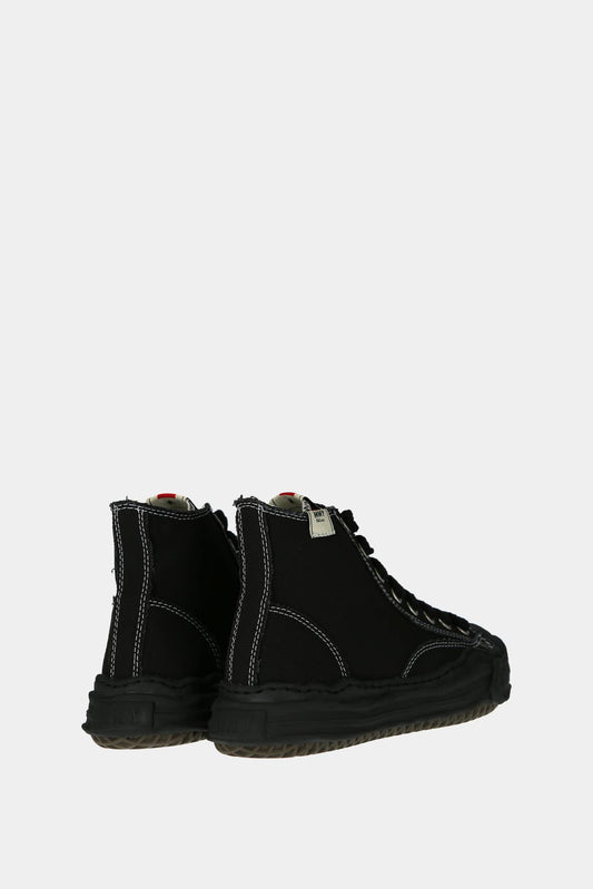 Maison Mihara Yasuhiro Baskets hautes "Hank" en coton noir - LECLAIREUR