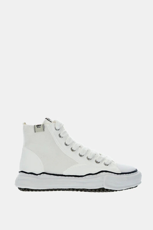 Maison Mihara Yasuhiro "Peterson" high-top sneakers in white cotton canvas