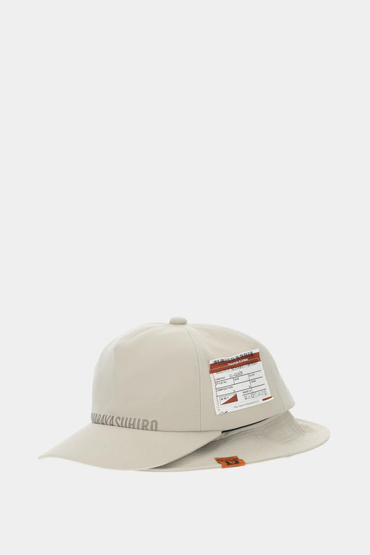 Beige double hat cap