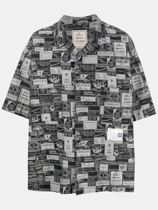 Maison Mihara Yasuhiro Graphic print cotton shirt